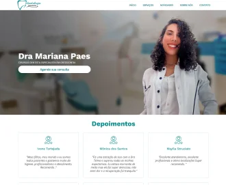 Website institucional da clinica odonto faria lima